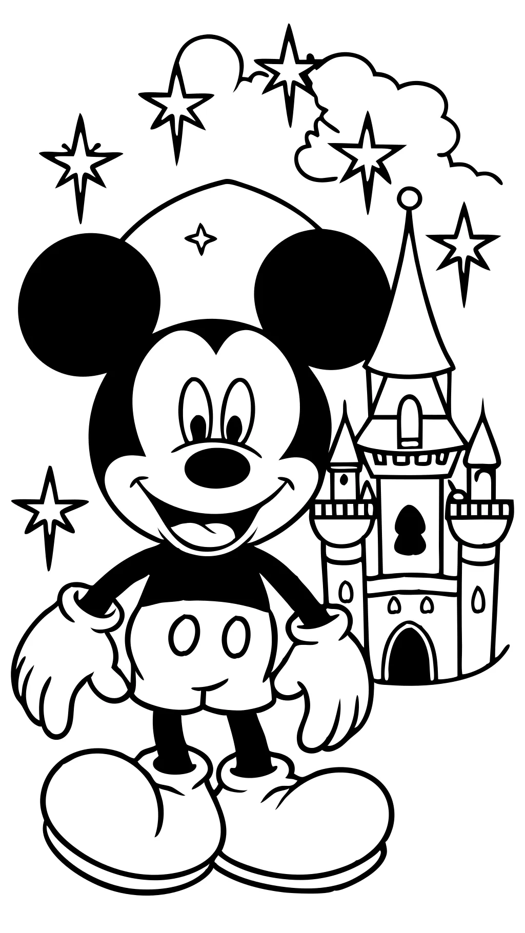 páginas para colorear imprimibles de Mickey Mouse